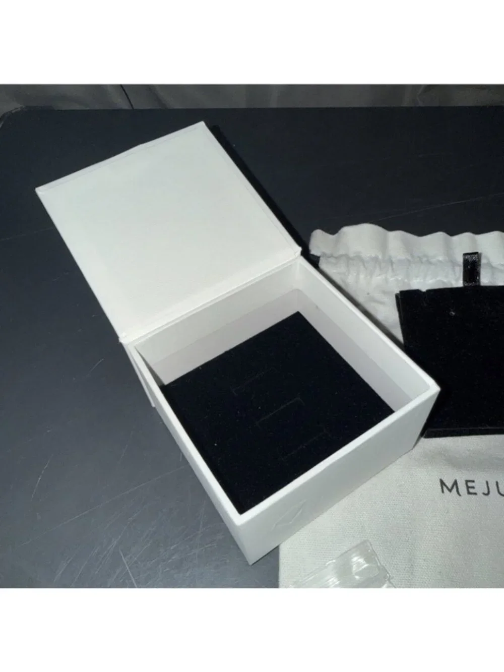 Mejuri Packaging Drawstring Bag Box for Necklace Earrings Accessories Bundle